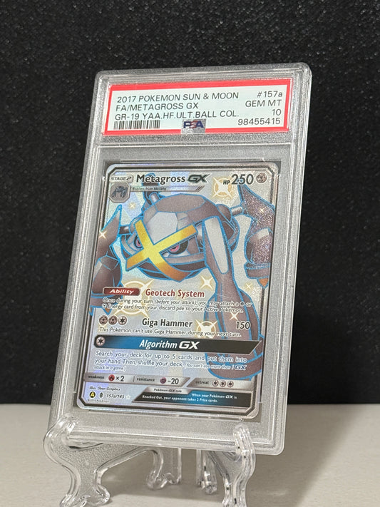 2017 Pokemon Hidden Fates Metagross GX #157a Ultra Ball Collection PSA 10