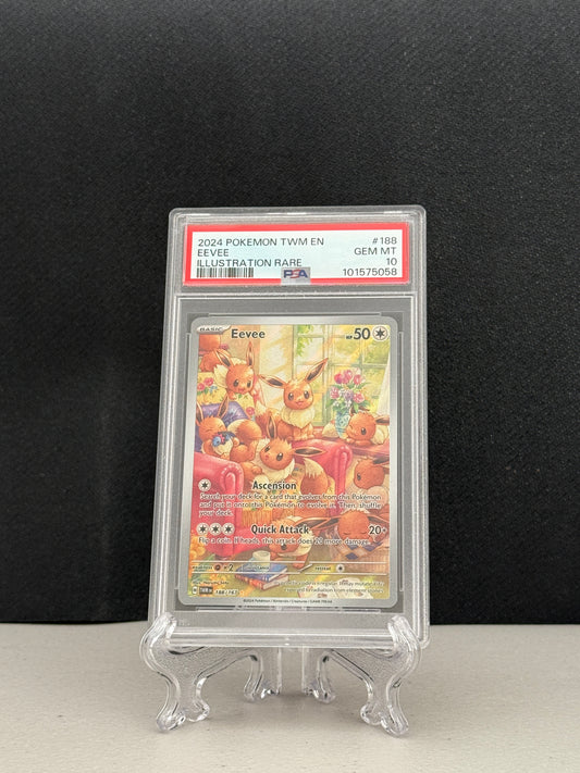 2024 Pokemon Twilight Masquerade Eevee Illustration Rare #188 - PSA 10