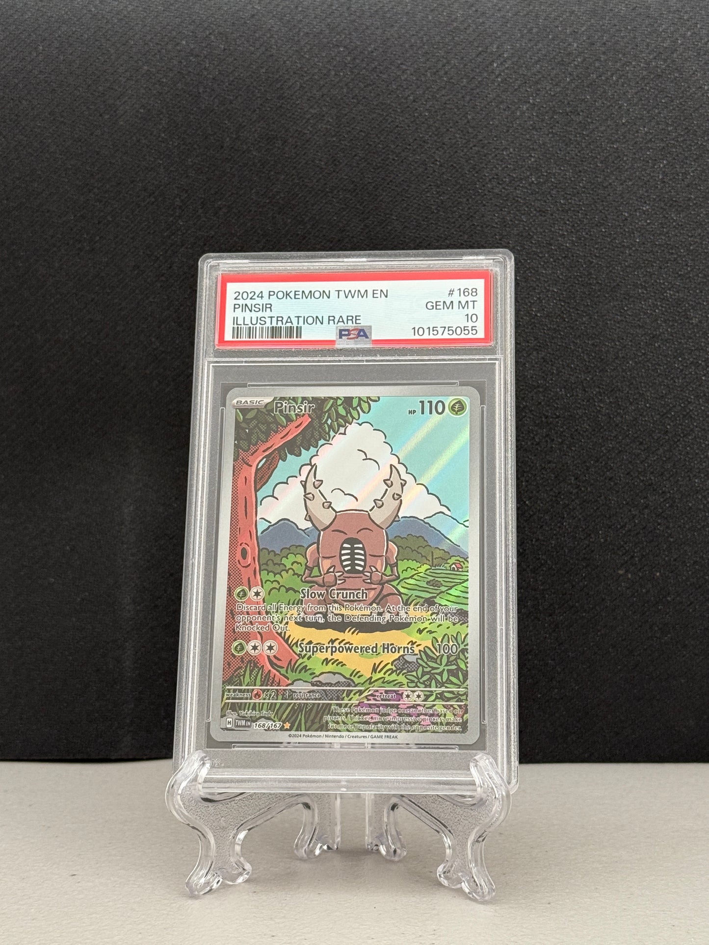 2024 Pokemon Twilight Masquerade Pinsir Illustration Rare #168 - PSA 10