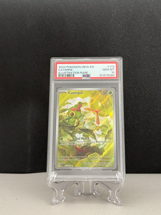 2023 Pokemon Scarlet & Violet 151 Caterpie Illustration Rare #172 - PSA 10