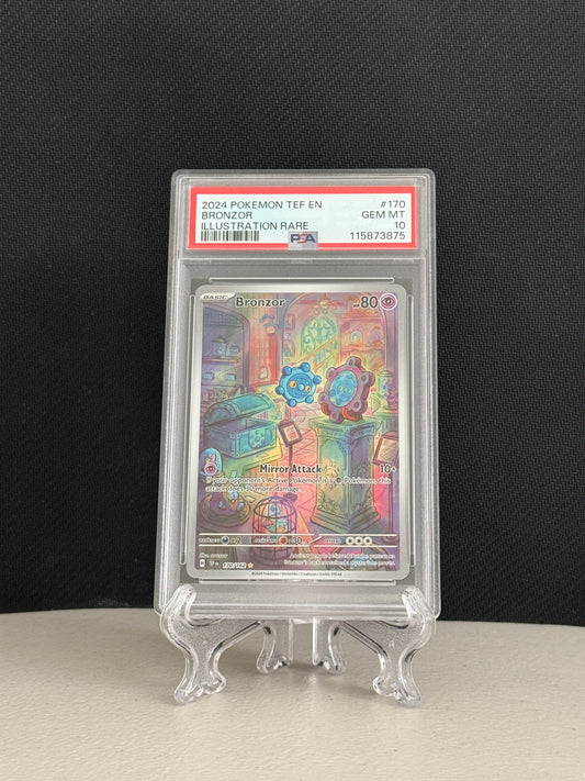 2024 Pokemon Temporal Forces Bronzor Illustration Rare #170 - PSA 10