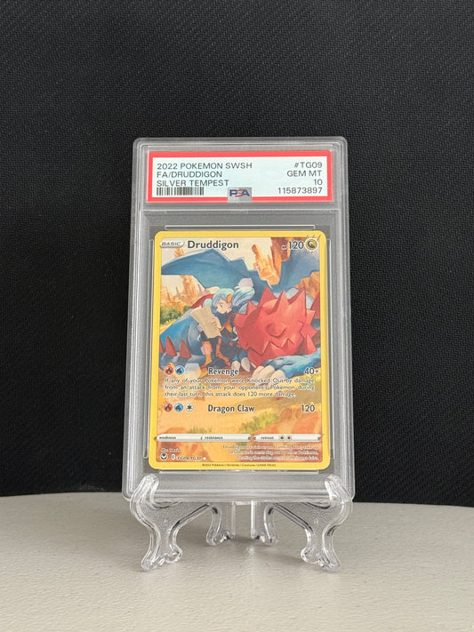 2022 Pokemon Silver Tempest Druddigon #TG09 - PSA 10