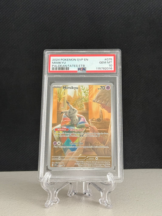 2024 Pokemon Paldean Fates Elite Trainer Box Promo Mimikyu #075 - PSA 10