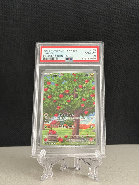 2024 Pokemon Twilight Masquerade Applin #185 - PSA 10