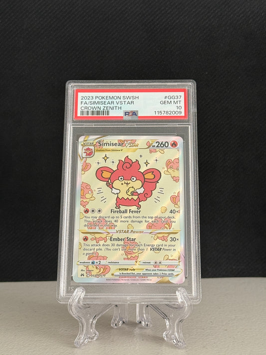 2023 Pokemon Crown Zenith Simisear VStar #GG37 - PSA 10