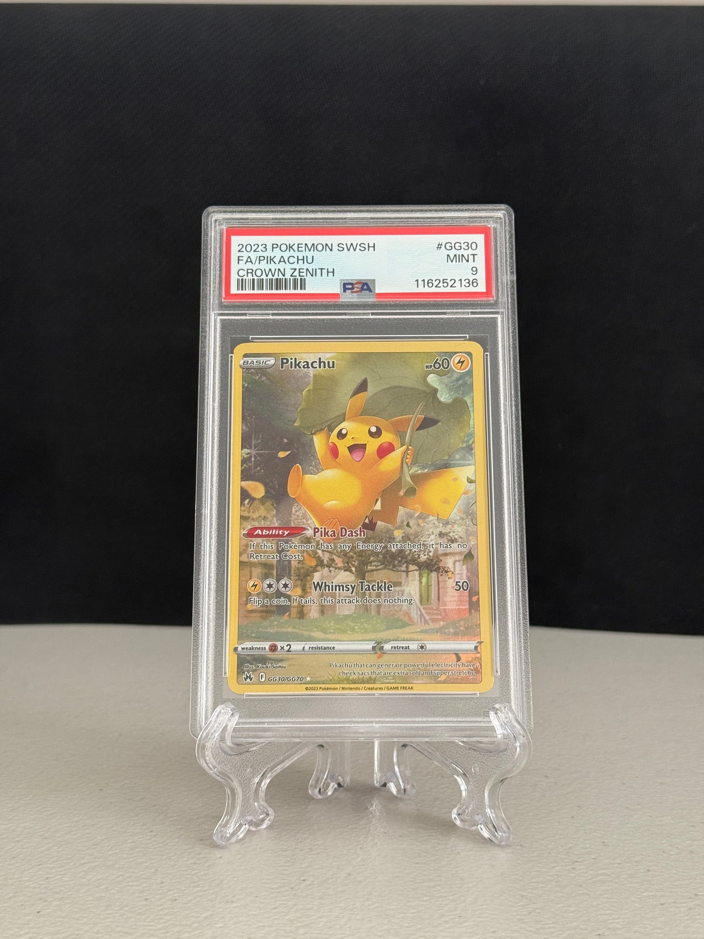 2023 Pokemon Crown Zenith Pikachu #GG30 - PSA 9