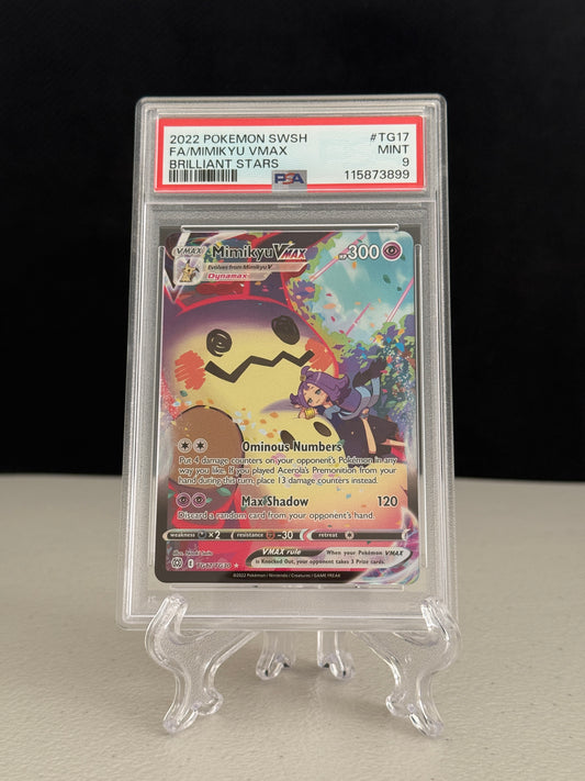2022 Pokemon Brilliant Stars Mimikyu VMAX #TG17 - PSA 9