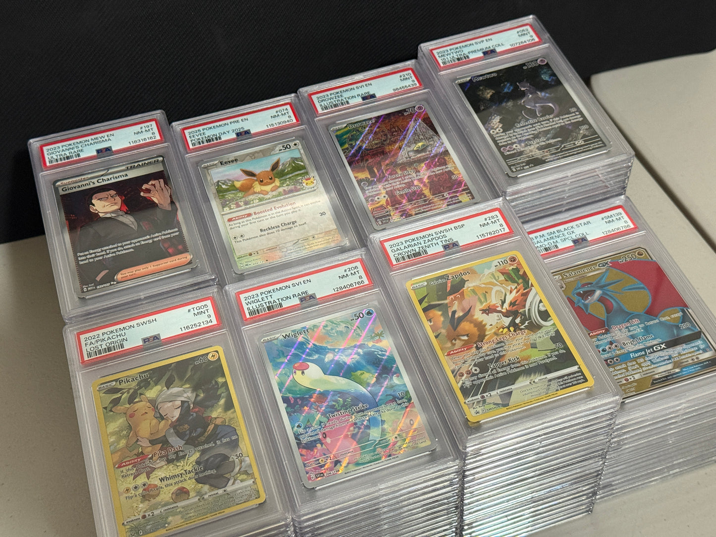 10x Pokemon PSA Graded Card Lot - 1x Guaranteed Graded Charizard