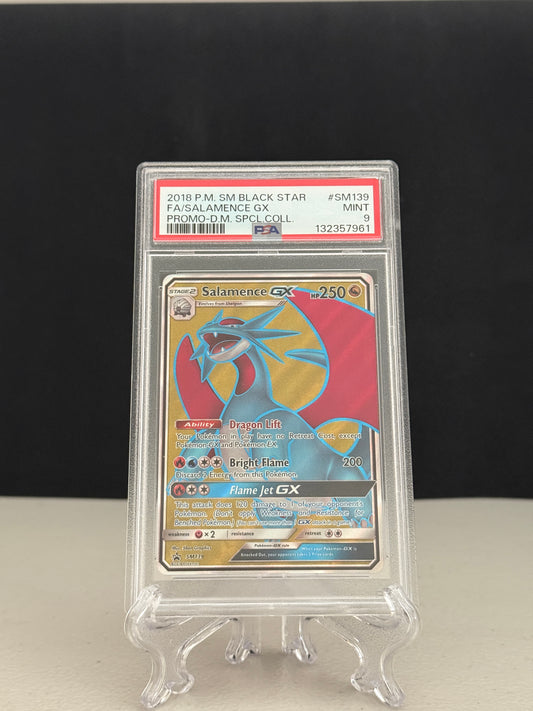 2018 Pokemon Salamence GX Promo Dragon Majesty Collection #SM139 - PSA 9