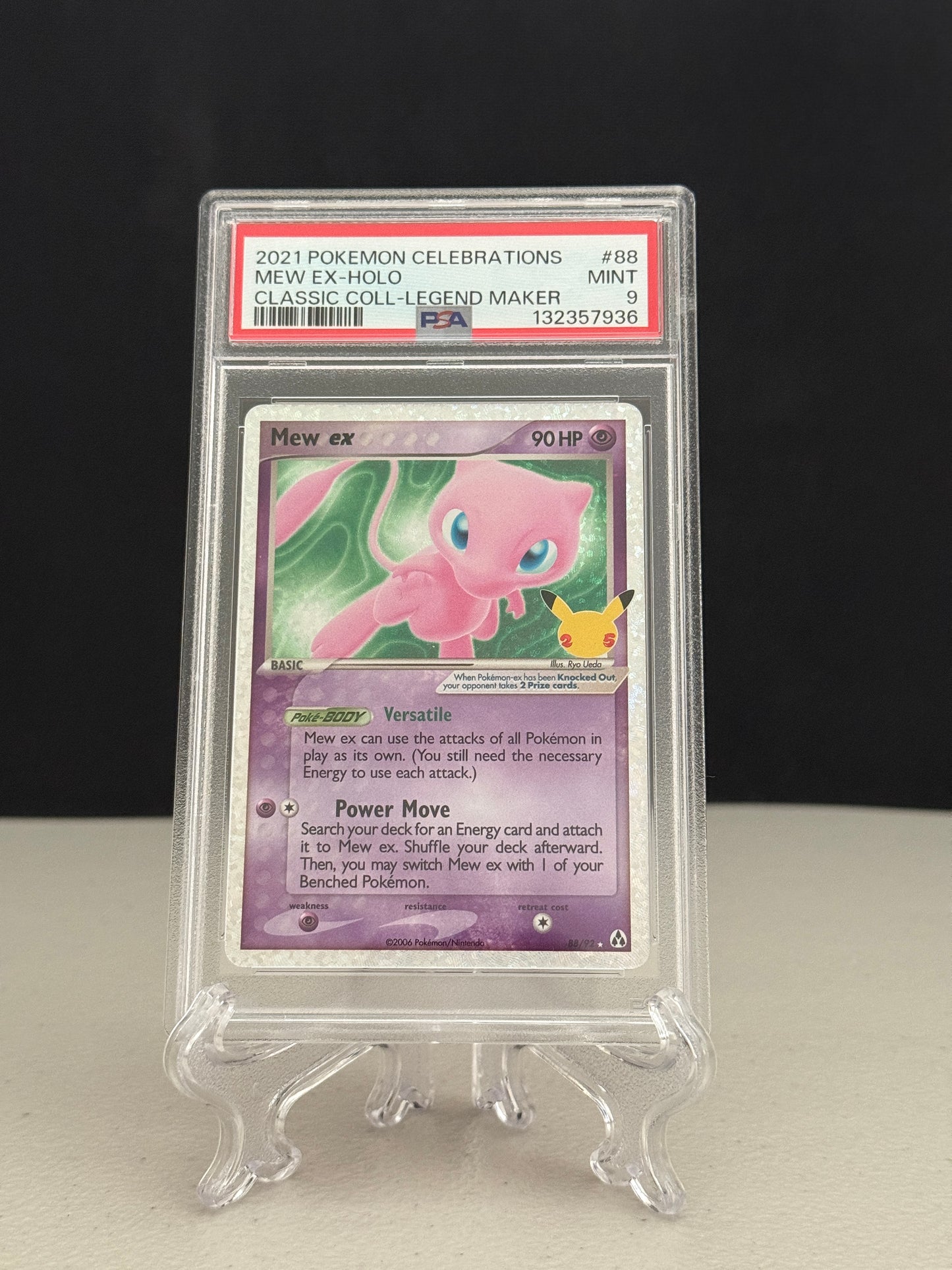 2021 Pokemon Celebrations Legend Maker Classic Collection Mew EX #88 - PSA 9