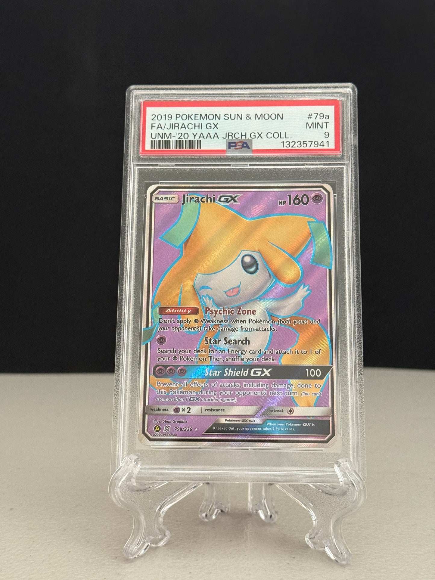 2019 Pokemon Unified Minds Promo Jirachi GX #79a - PSA 9