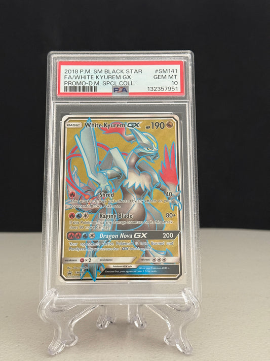 2018 Pokemon Dragon Majesty Special Collection Promo White Kyurem GX #SM141 - PSA 10
