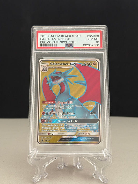 2018 Pokemon Dragon Majesty Collection Promo Salamence GX #SM139 - PSA 10