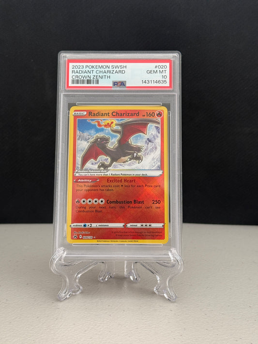 2023 Pokemon Crown Zenith Radiant Charizard #020 - PSA 10