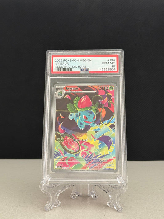 2025 Pokemon Mega Evolutions Illustration Rare Ivysaur #134 - PSA 10