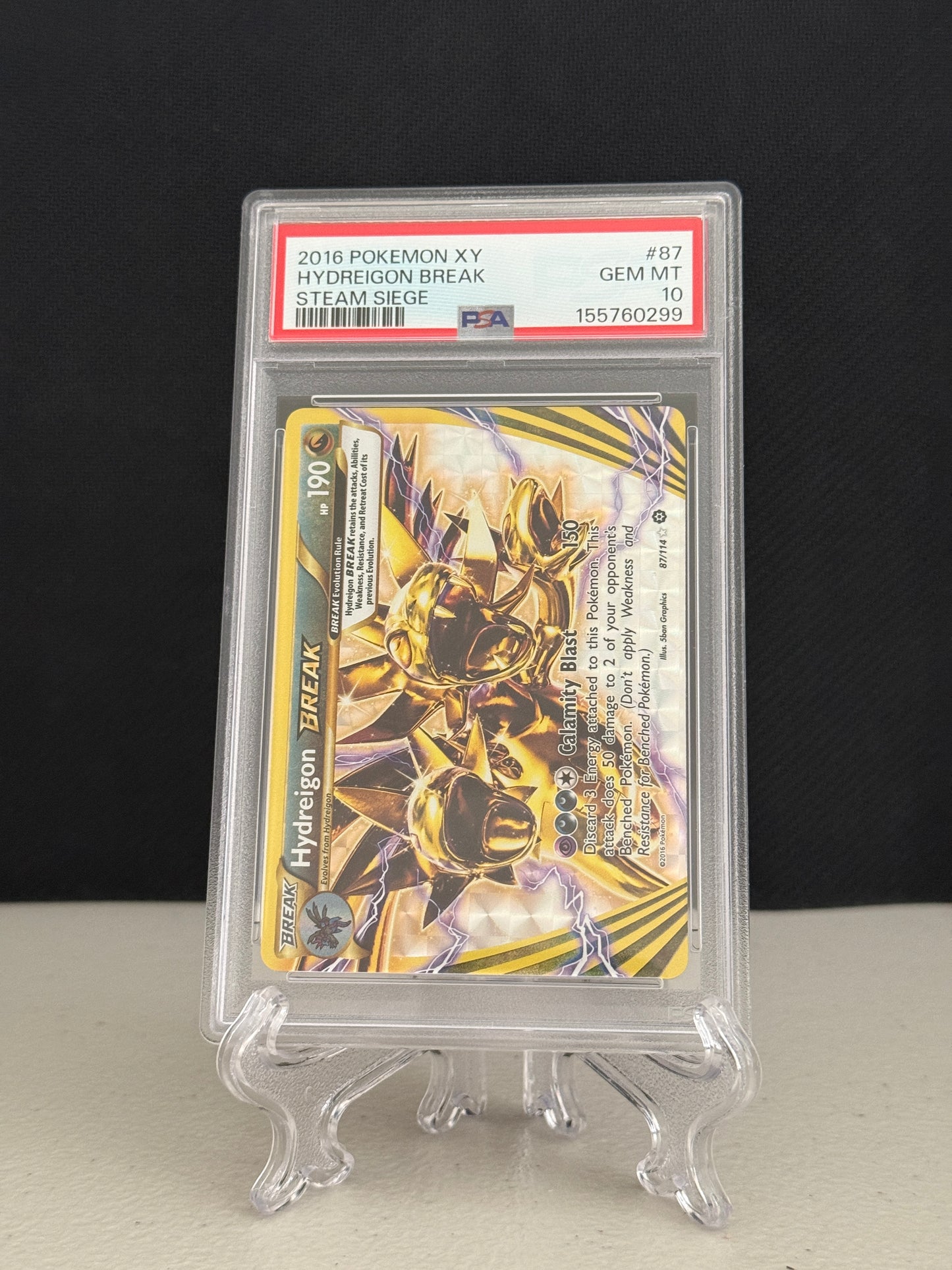 2016 Pokemon XY Steam Siege Hydreigon Break #87 - PSA 10