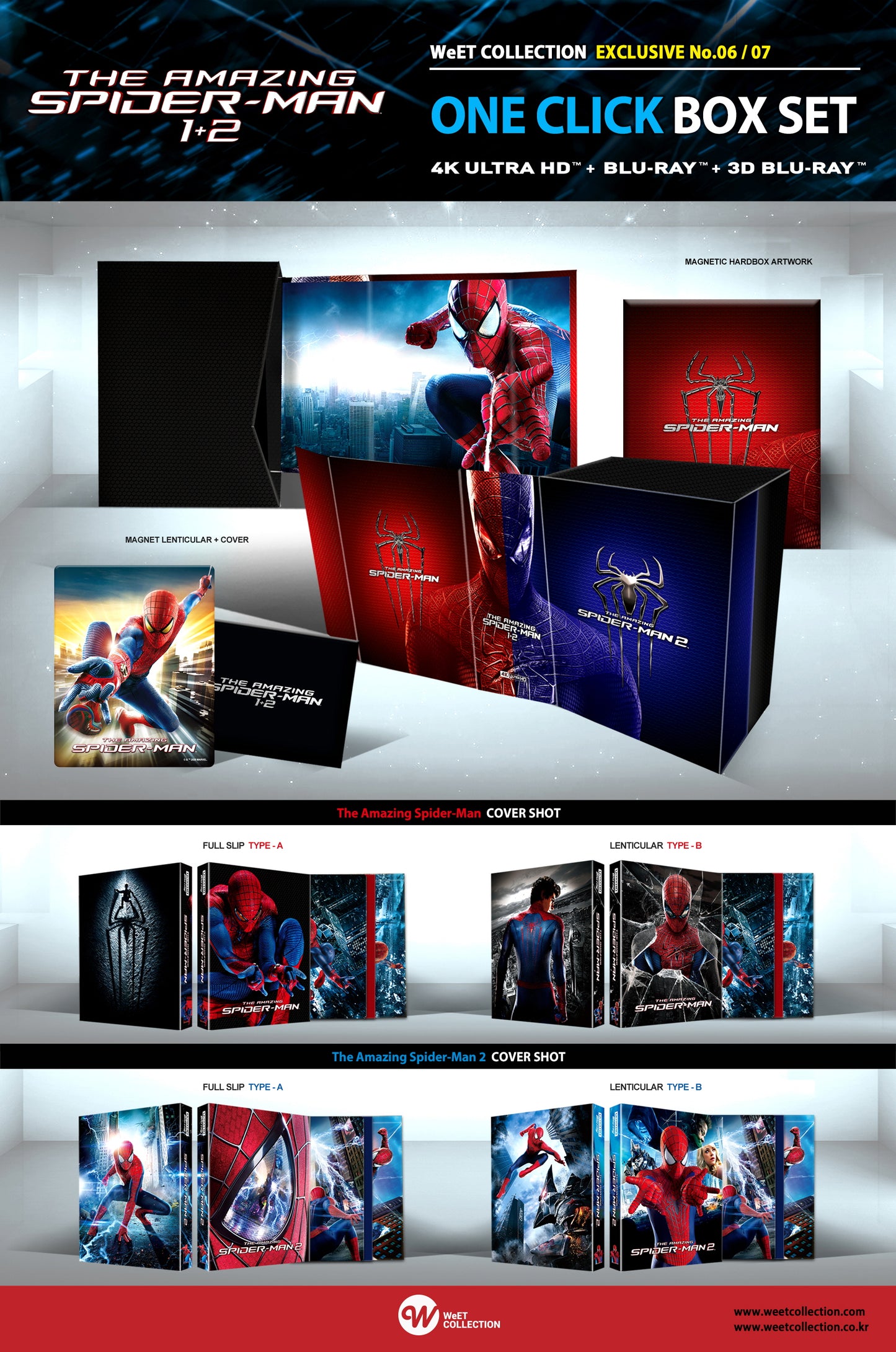 The Amazing Spider-Man 1 & 2 (4K UHD/3D/Blu-Ray) One Click Box Set WEET Collection