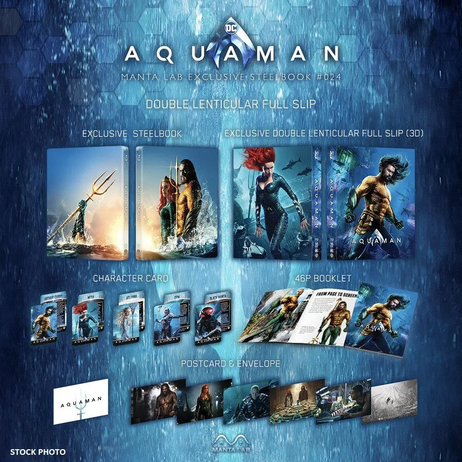 AQUAMAN STEELBOOK [4K+3D+2D] Manta Lab Exclusive ONE-CLICK BOX SET