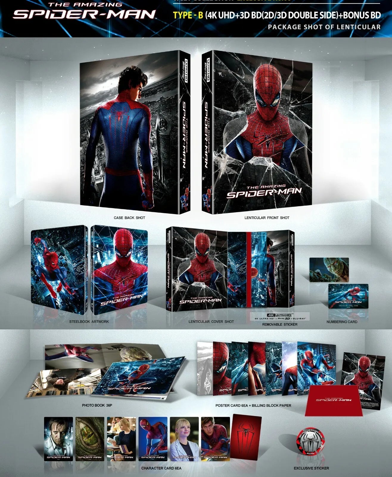 The Amazing Spider-Man 1 & 2 (4K UHD/3D/Blu-Ray) One Click Box Set WEET Collection