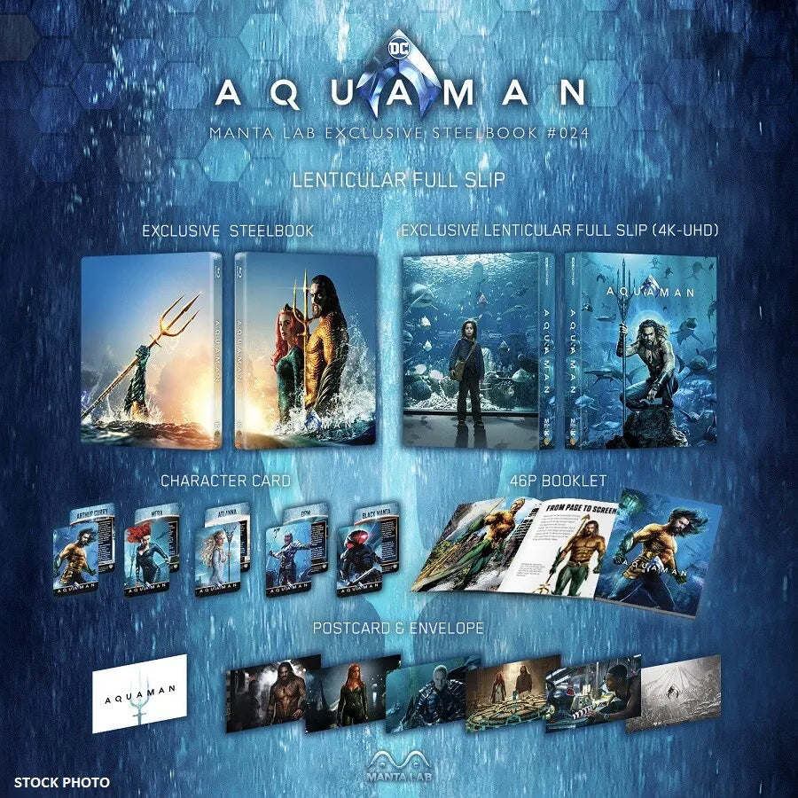 AQUAMAN STEELBOOK [4K+3D+2D] Manta Lab Exclusive ONE-CLICK BOX SET