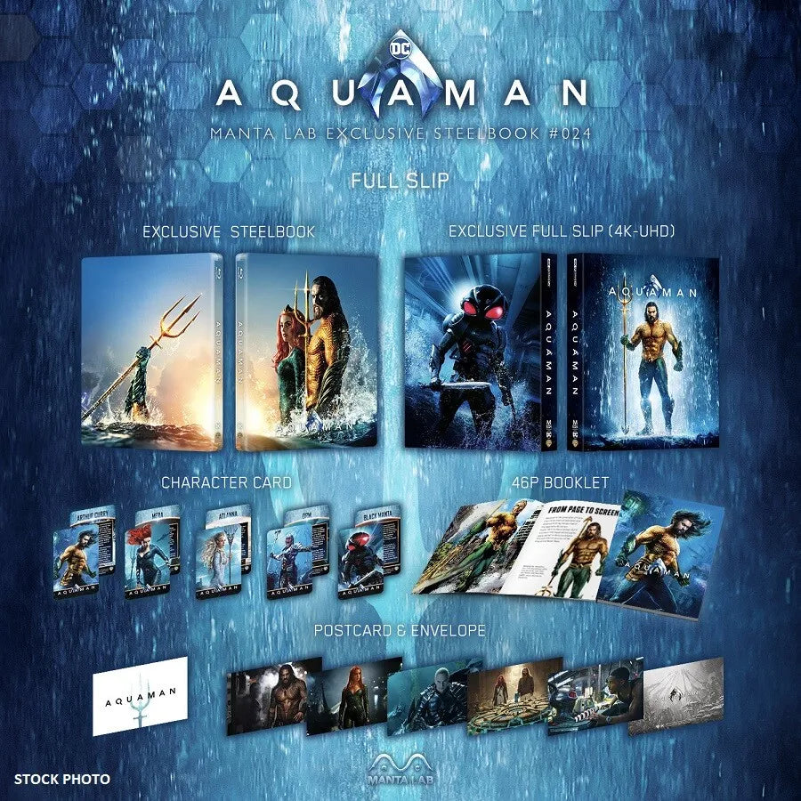 AQUAMAN STEELBOOK [4K+3D+2D] Manta Lab Exclusive ONE-CLICK BOX SET