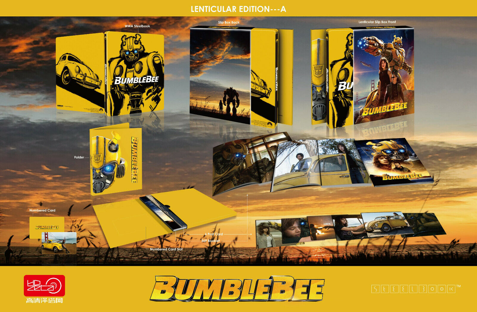 Bumblebee Steelbook [HDZETA] LENTICULAR A - NO UHD/BLU-RAY DISCS 