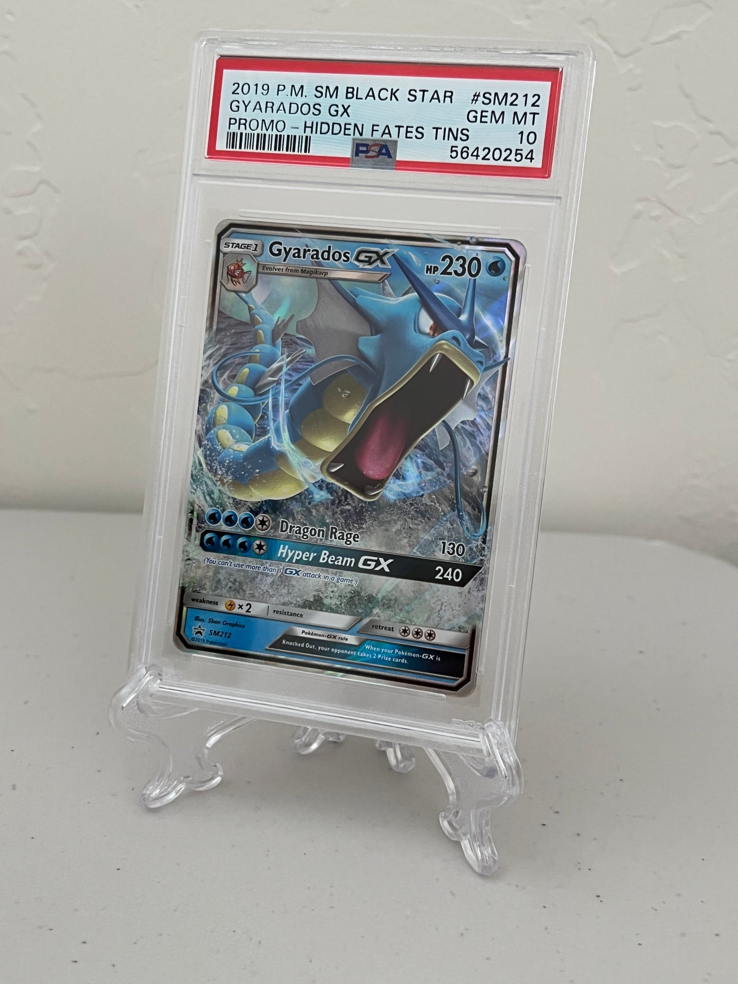 2019 Pokemon Hidden Fates Tin Promo Gyarados GX SM212 - PSA 10