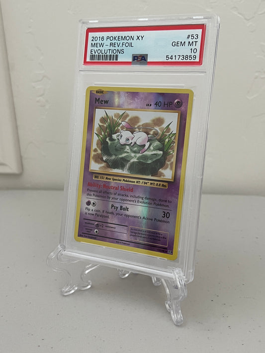 2016 Pokemon XY Evolutions Mew - Reverse Foil 53/108 - PSA 10