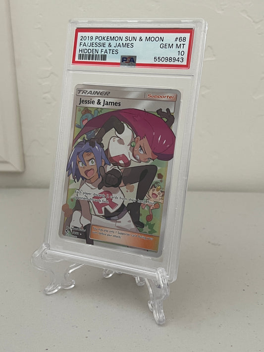 2019 Pokemon Hidden Fates Full Art Jessie & James 68/68 - PSA 10