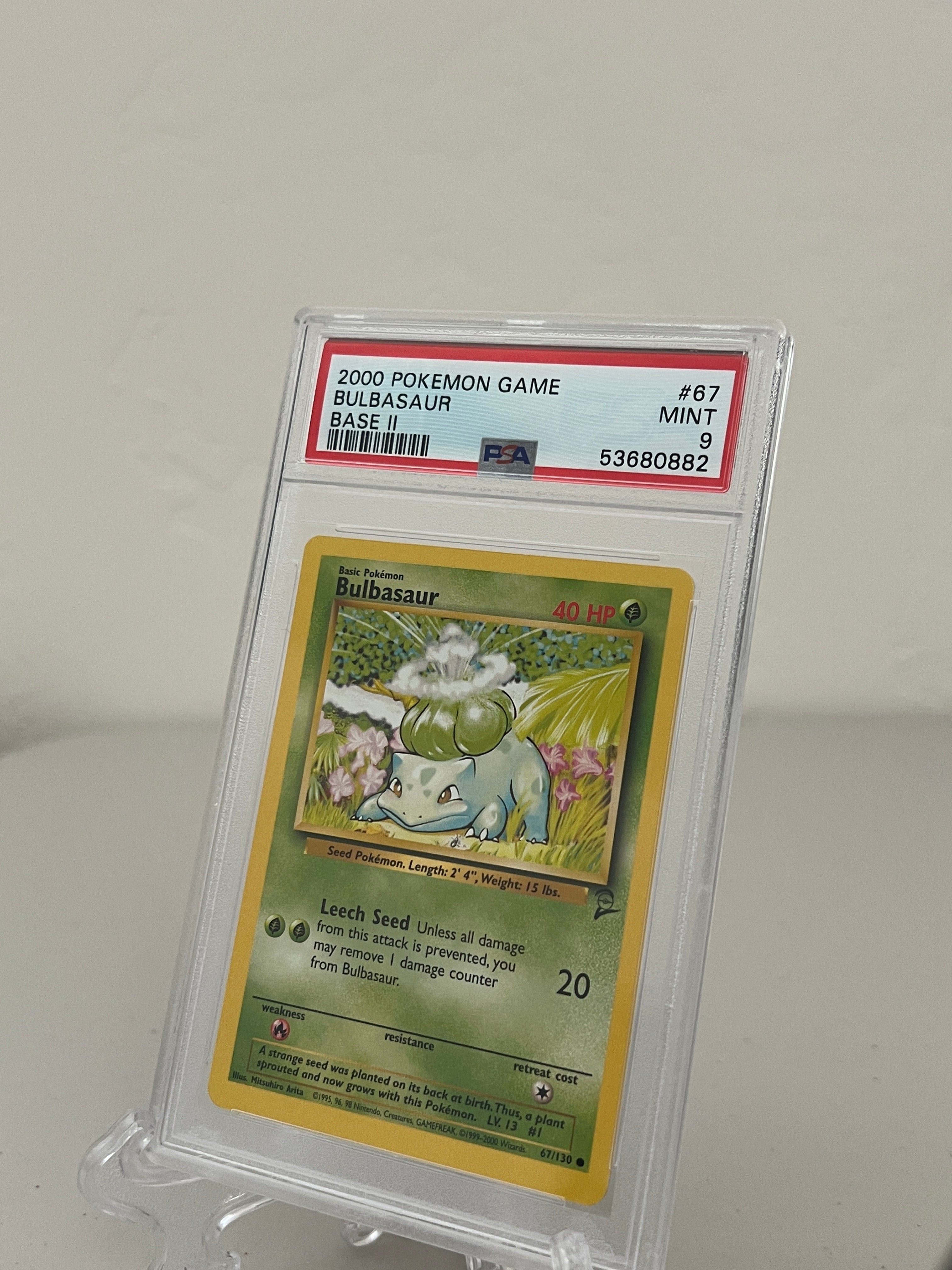 Pokemon Bulbasaur shops Psa 9