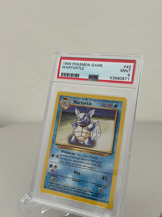 1999 Pokemon Base Set Wartortle 42/102 - PSA 9