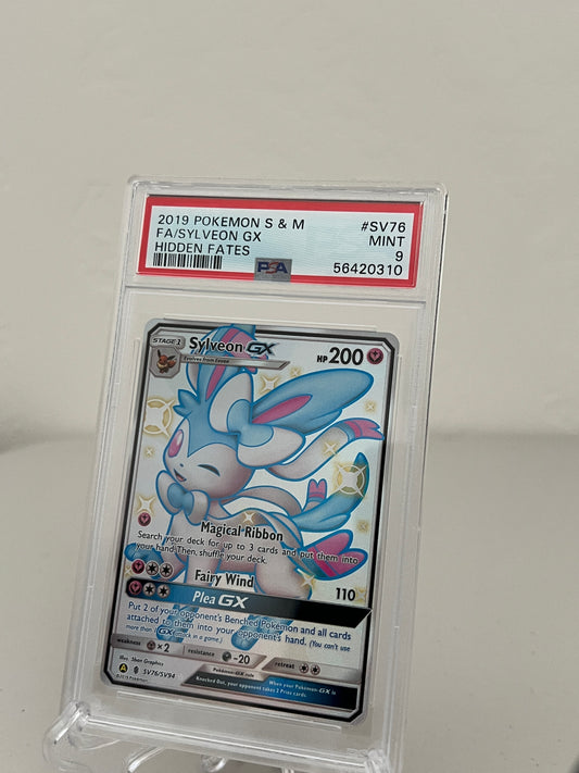 2019 Pokemon Sun & Moon Hidden Fates Sylveon GX SV76 - PSA 9