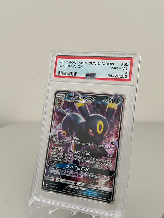 2017 Pokemon Sun & Moon Umbreon GX 80/149 - PSA 8