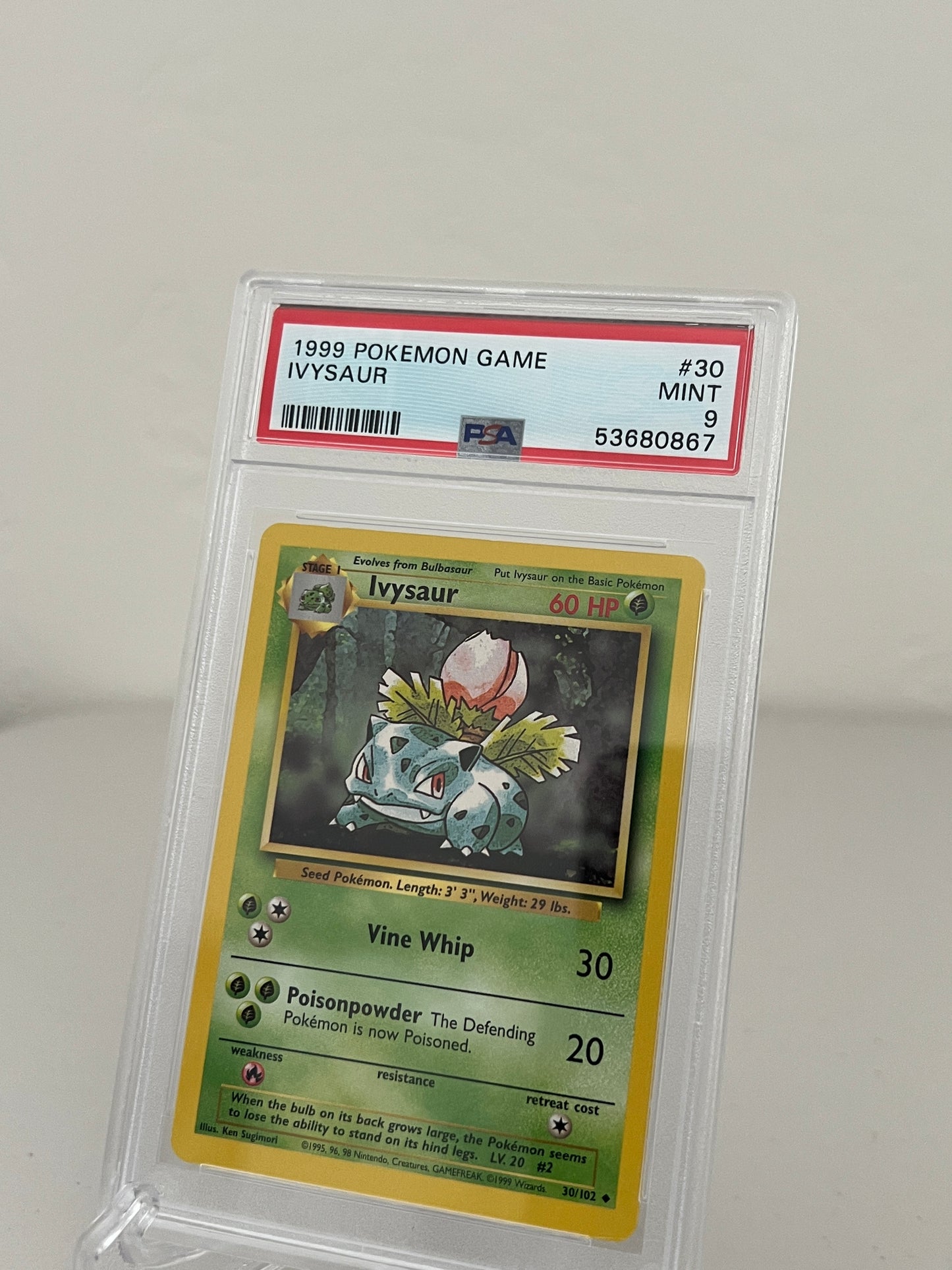 1999 Pokemon Game Ivysaur #30 - PSA 9