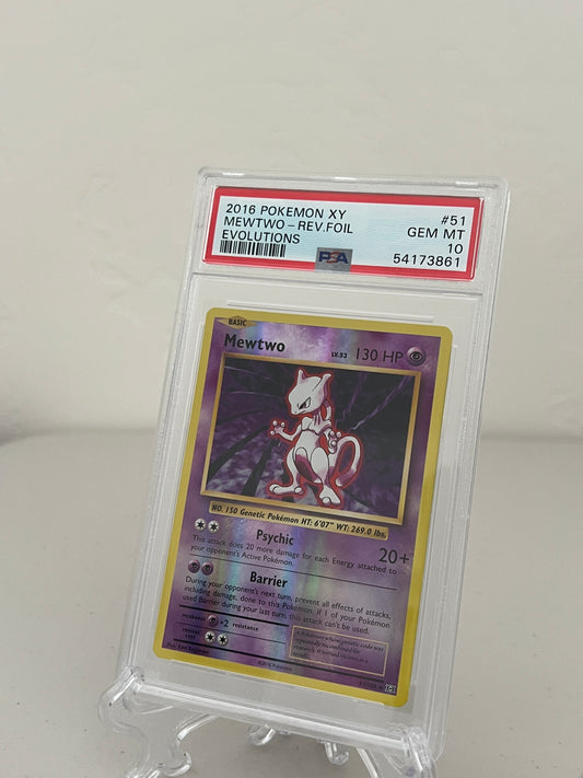 2016 Pokemon XY Evolutions Mewtwo Reverse Foil #51 - PSA 10