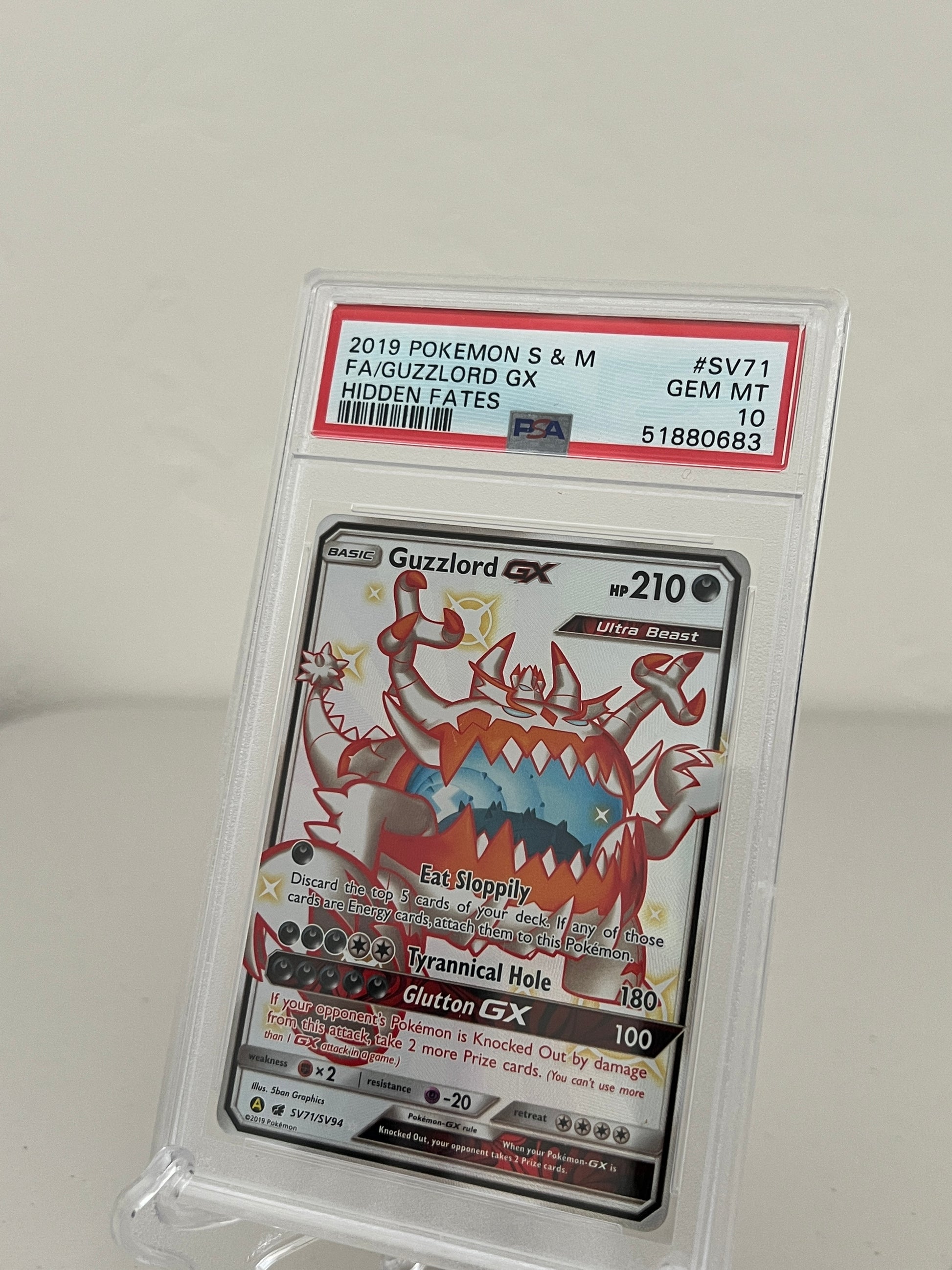 2019 Pokemon Hidden Fates Guzzlord GX Full Art #SV71