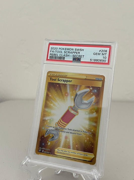 2020 Pokemon Rebel Clash Tool Scrapper Secret 208/192 - PSA 10