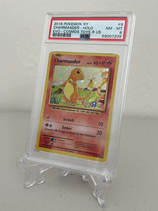 2016 Pokemon XY Evolutions Charmander Holo Cosmos Toys R Us Promo 9/108 - PSA 8