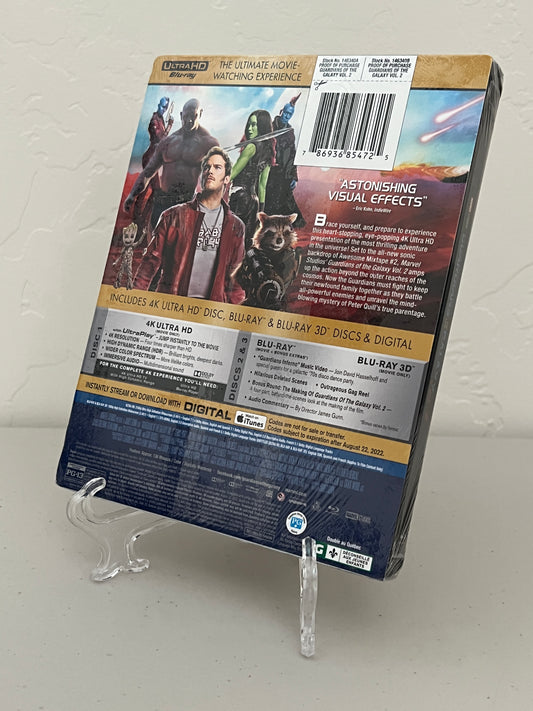 Marvel Guardians of the Galaxy Vol 2 Steelbook (4K+3D+2D Blu Ray+Digital)