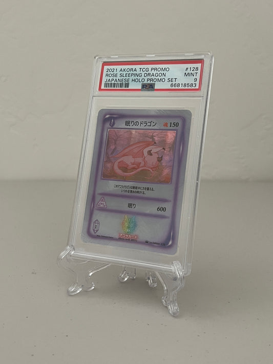 Akora TCG Japanese Holo Promo Set - Rose Sleeping Dragon - PSA 9