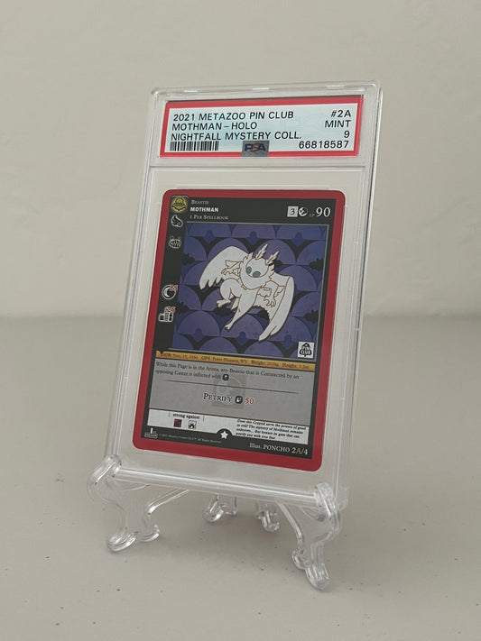 MetaZoo NightFall Pin Club - Mothman Holo Alt Art 2A/4 - PSA 9