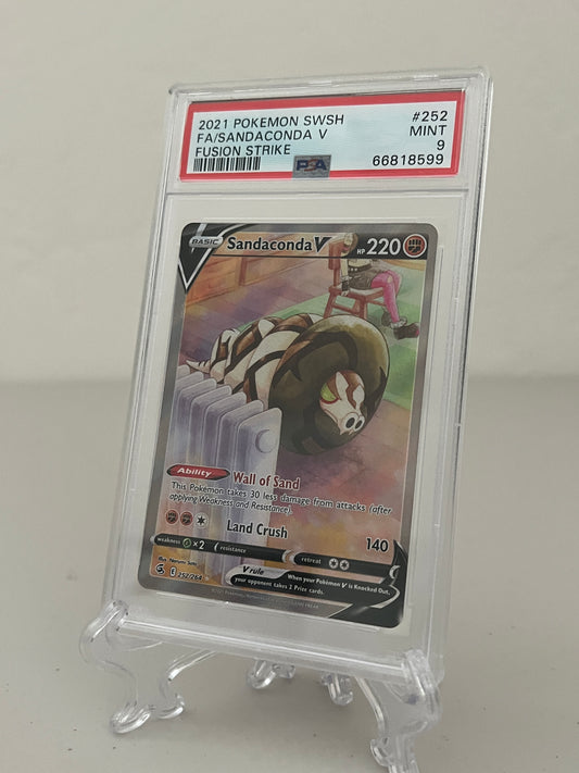 2021 Pokemon Fusion Strike Full Art Sandaconda V #252 - PSA 9