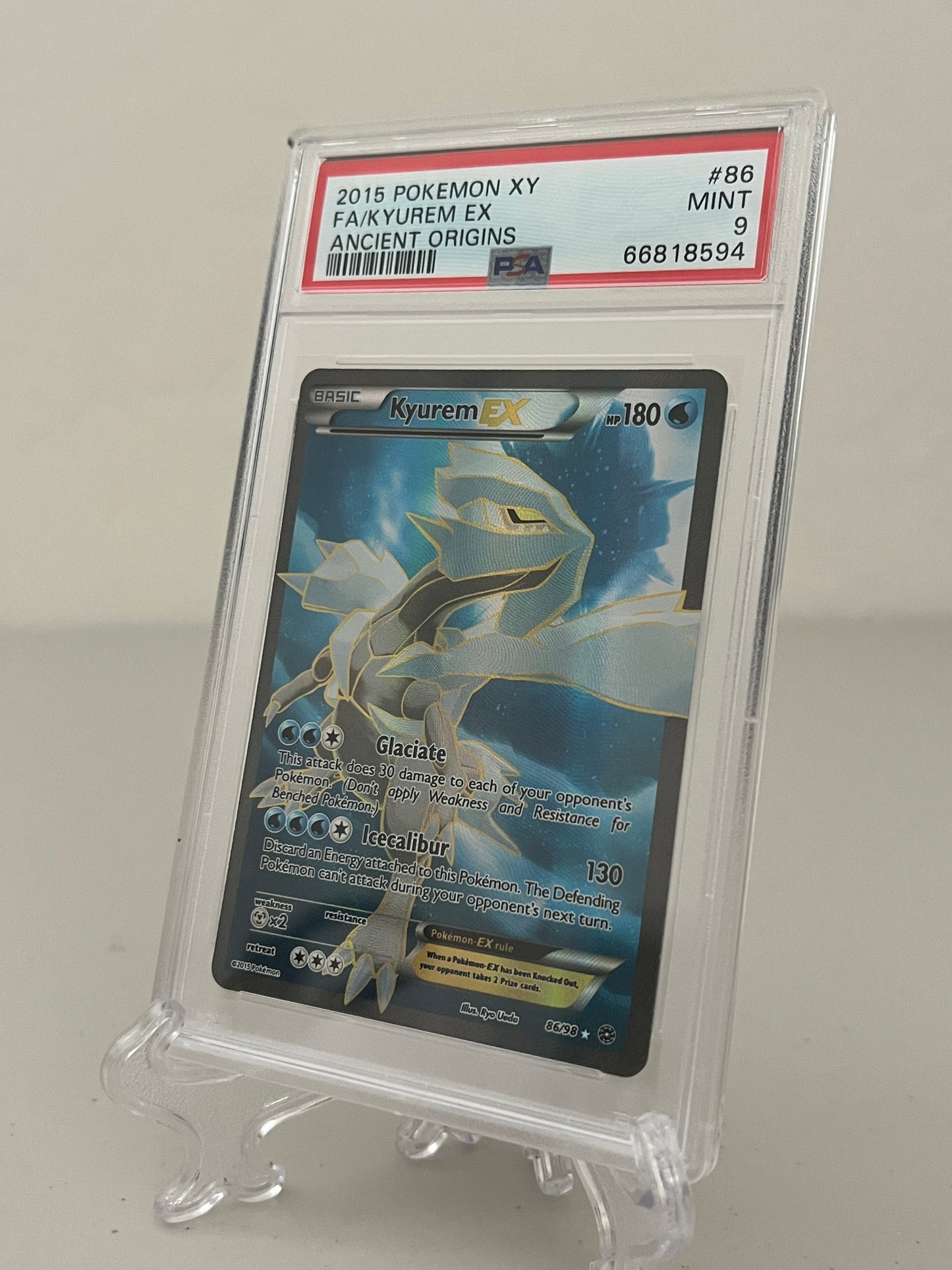 2015 Pokemon XY Ancient Origins Full Art Kyurem EX #86 - PSA 9