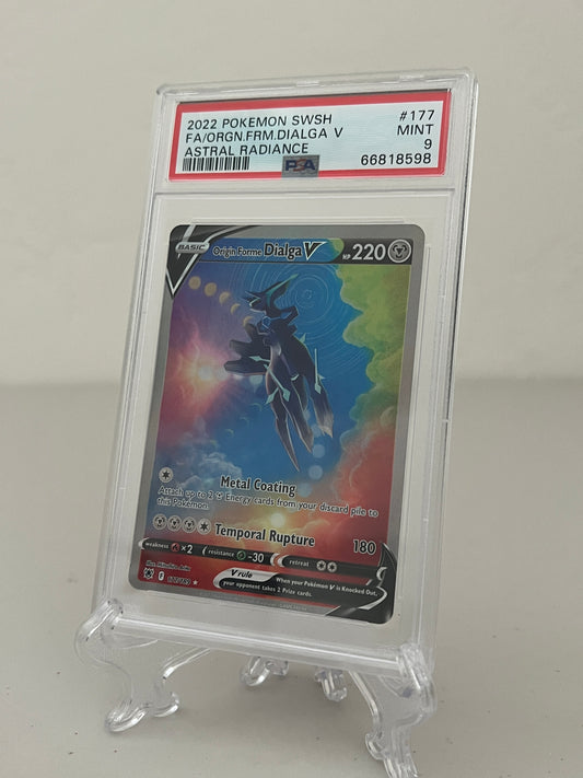 2022 Pokemon Astral Radiance Full Art Origin Forme Dialga V #177 - PSA 9