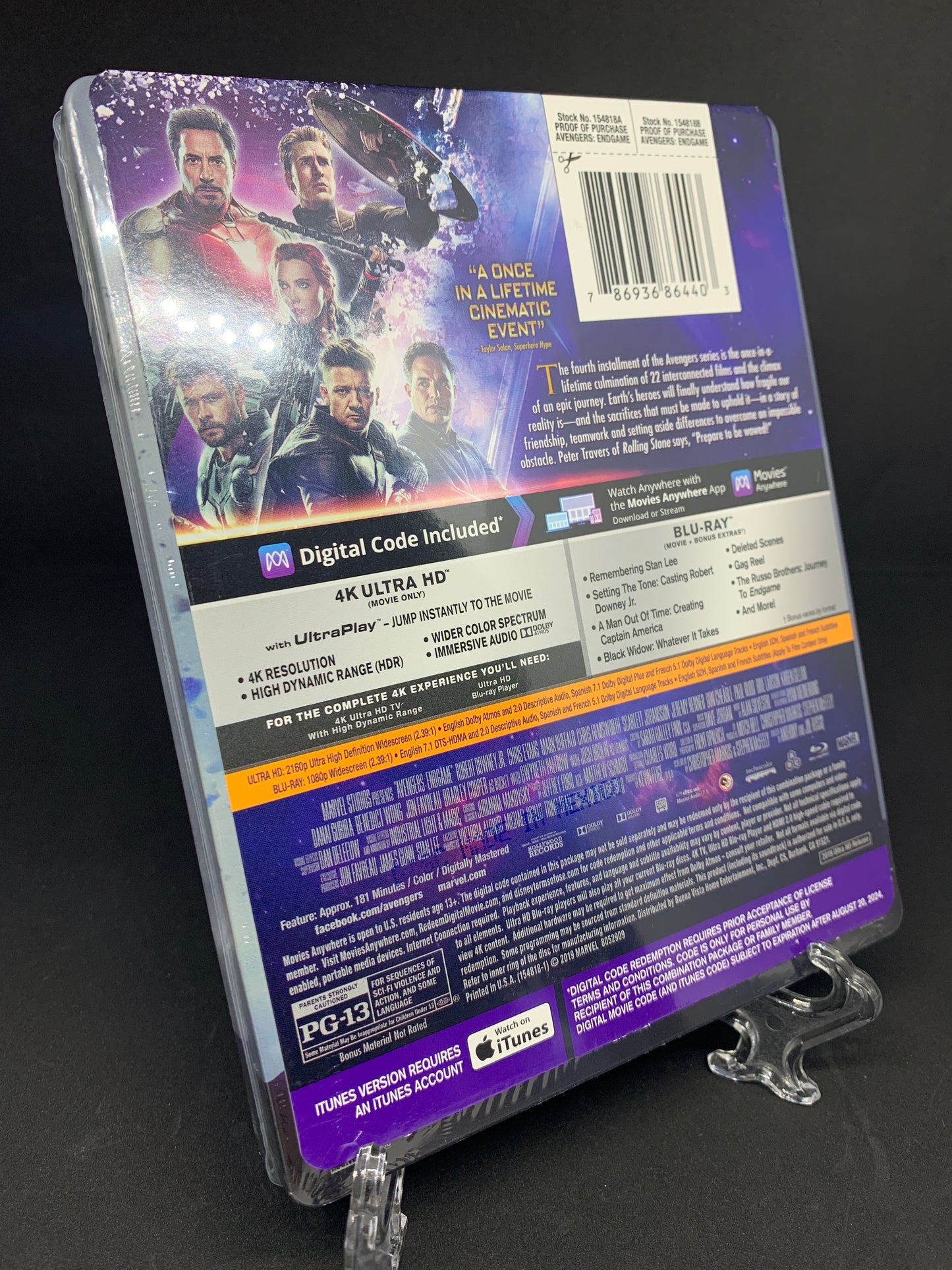 Avengers Endgame (4K UHD/Blu-Ray/Digital) Steelbook