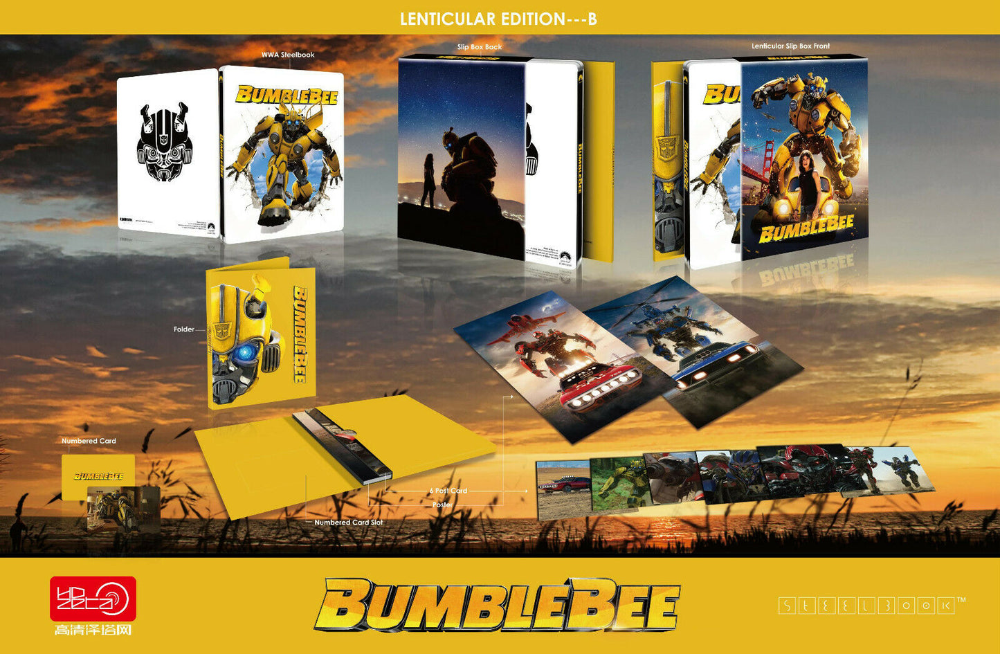 Bumblebee Steelbook [HDZETA] LENTICULAR B - NO UHD/BLU-RAY DISCS